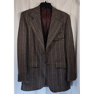 Vintage GGG Clothes Blazer Rust Tweed Knit Jacket‎ Blazer P2P 20"